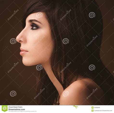 Beautiful Womans Profile Stock Photo Image Of Woman