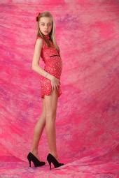 Nonude Models Galleries Silver Stars Anastasia Pink Dress 1 BBB