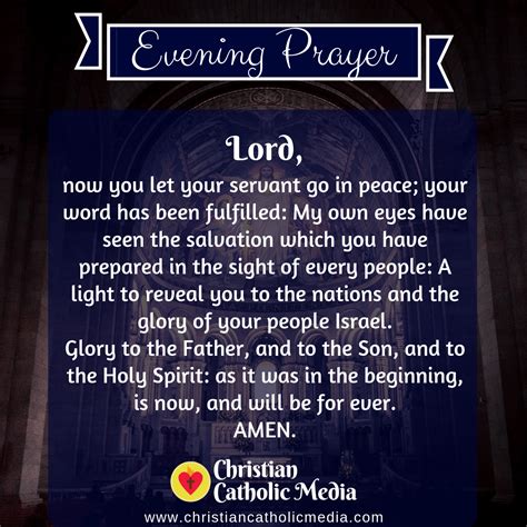 Evening Prayer Catholic Wednesday 9 16 2020 Christian Catholic Media