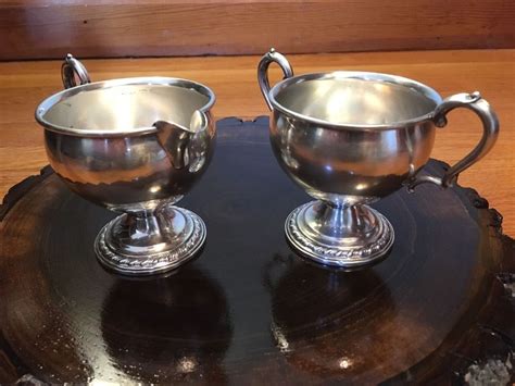 Vintage La Pierre Sterling Silver Sugar And Creamer Set Weighted
