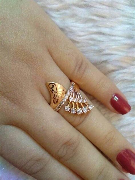 Beautiful Gold Plated Finger Ring Designs K4 Fashion Modern Gold Jewelry Gold Pearl Jewelry