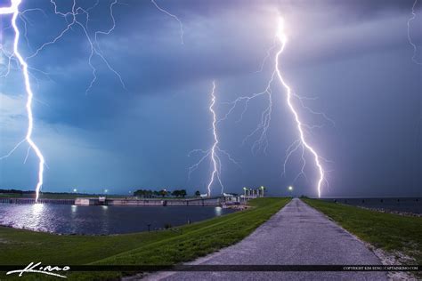 Lightning Storm Over Lake Okeechobee Port Mayaca Hdr Photography By