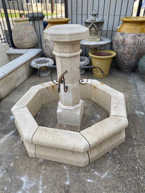 Hand Carved Limestone Central Fountain At 1stdibs