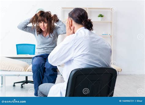 Mentally Ill Woman Patient During Doctor Visit Stock Image Image Of