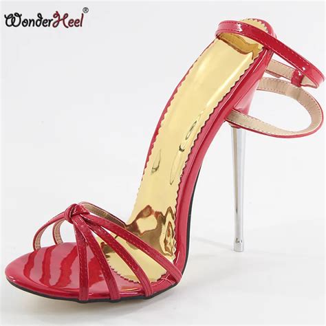 Wonderheel Extreme High Heel 16cm Hi Heel Pu Sexy Fetish High Heel Buckle Strap Sex Women