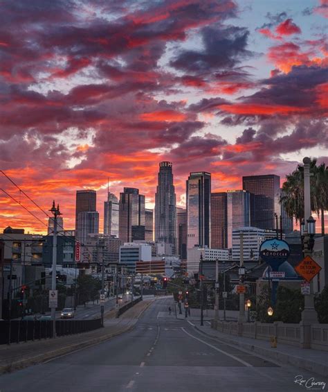Los Angeles Sunset Los Angeles California Photography Sunset City