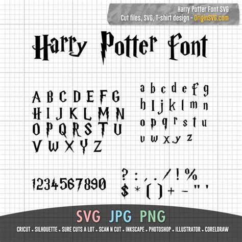 Harry Potter Font SVG Cut files - Origin SVG Art