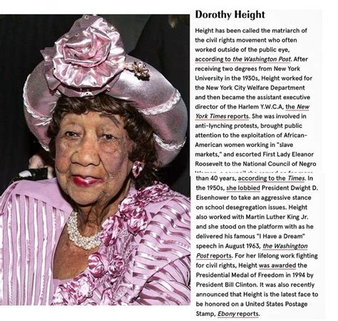 Dorothy Height Unsunghero Blackhistorymonth In 2020 Dorothy Height Black History Month