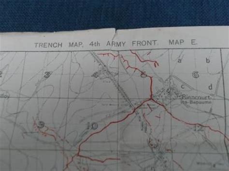 Ww1 British Army Trench Map Gueudecourt 13th November 1916