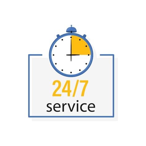 Premium Vector 247 Service 24 Hours A Day And 7 Days A Week Service Icon