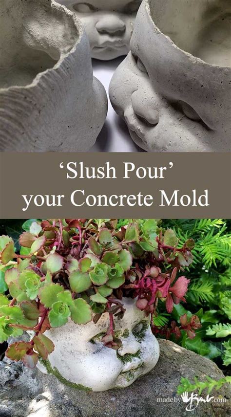 Slush Pour Your Concrete Mold Concrete Molds Diy Concrete Planters