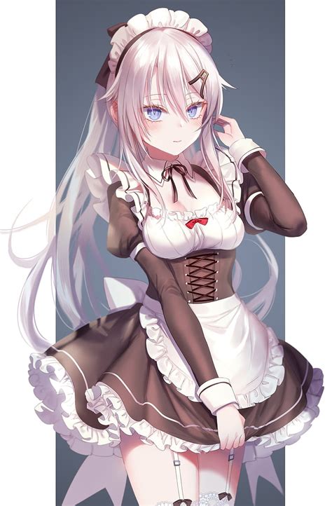 Anime Anime Girls Higurashi 77 Vertical Original Characters Maid Maid Outfit Hd Phone