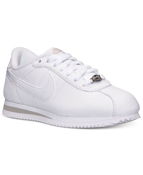 nike women s cortez basic leather casual sneakers from finish line finish line athletic shoes