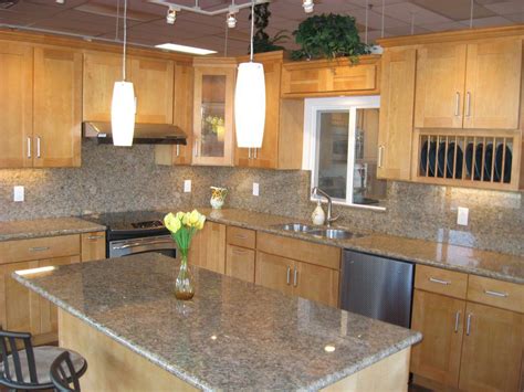 From start to finish, jeff and the installers were very helpful and professional. White Granite With Maple Cabinets | Maple Cabinets with ...