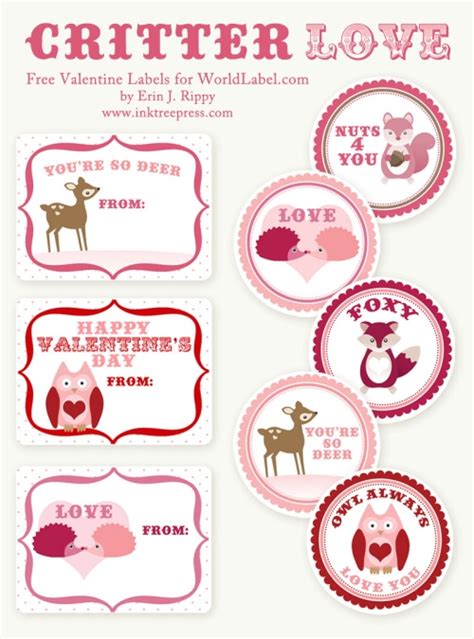 6 Best Images Of Valentines Printable Labels Avery Free Printable