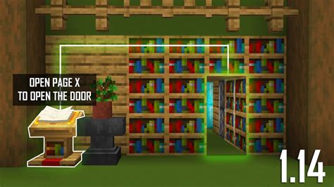 Minecraft Bookshelf Hidden Door House People
