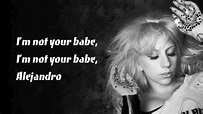 Lady Gaga - Alejandro Lyrics (HD) - YouTube