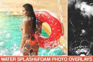Water Splash Photo Overlays Photoshop Graphic By 2SUNS Creative Fabrica