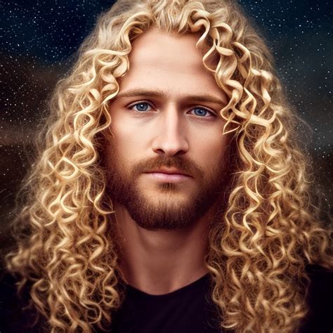 Download Jesus Christ Curly Haired Blonde Royalty Free Stock