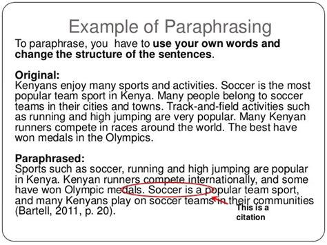 How To Paraphrase In Apa Style Slide Share