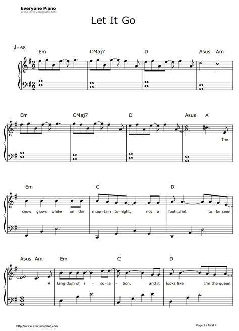 This arrangement would suit the late elementary to early intermediate pianist. Free Let It Go Easy Version-Frozen Theme Sheet Music Preview 1 | Piano sheet music free, Easy ...
