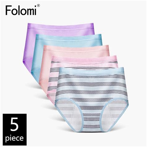 5 Pcslot Menstrual Period Panties Women Underwear Leakproof Cotton Physiological Ladies