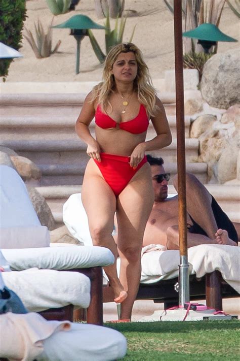 Bebe Rexha Looks Stunning In A Red Bikini During A Romantic Getaway
