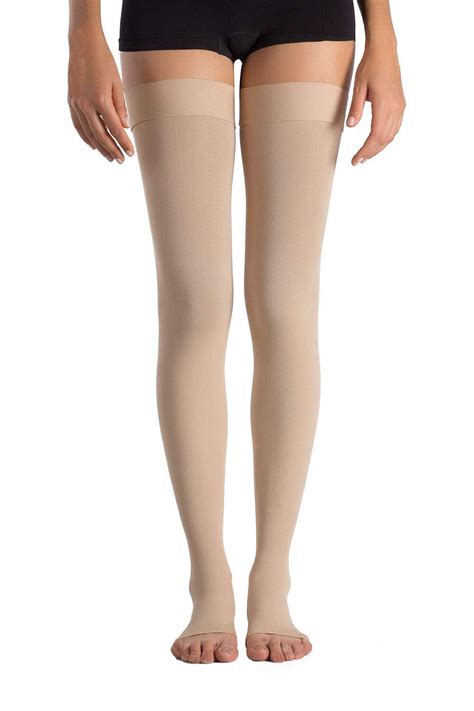 Md Thigh High Graduated Compression Stockings Open Toe 23 32mmhg Firm