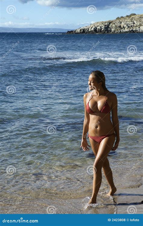 Woman On Maui Beach Stock Photo Image Of Attractive Photograph