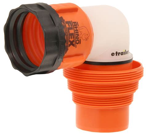 RhinoFLEX RV Sewer Hose Swivel Elbow Fitting w/ 4-in-1 Adapter Camco RV