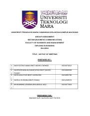 Notice Of Meetings Docx Universiti Teknologi Mara Cawangan Kelantan Kampus Machang Group