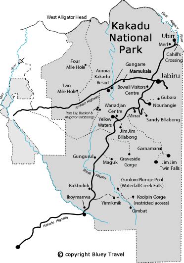 29 Kakadu National Park Map Maps Database Source