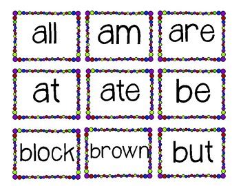 Make games that create fun opportunities for repetition and reinforcement. Primer Sight Word Flash Cards by My Adventures in Teaching VPK | TpT