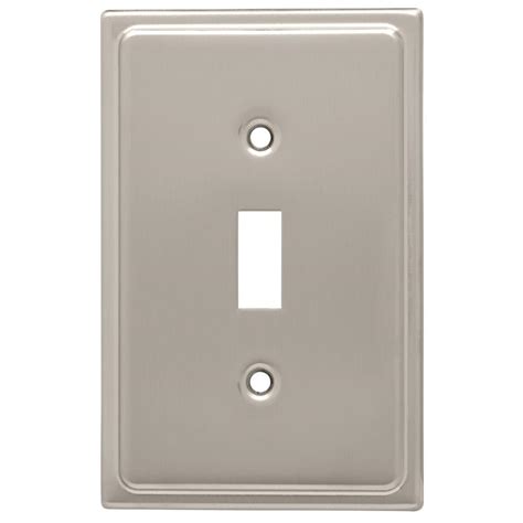 Unlike pulls, knobs, and other hardware pieces, switch plates and outlet covers are nearly wall decor items in themselves. Liberty Country Fair Decorative Single Switch Plate, Satin Nickel-126364 - The Home Depot