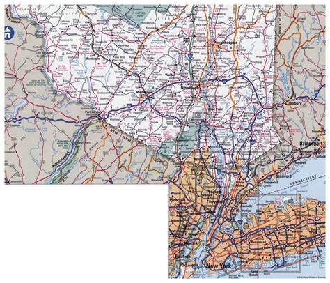 Large Detailed Roads And Highways Map Of New York City And Surrounding