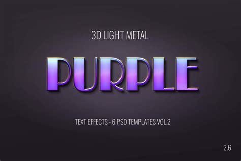 3d Light Metal Text Effect 6 Editable Psd Templates Vol2 671984