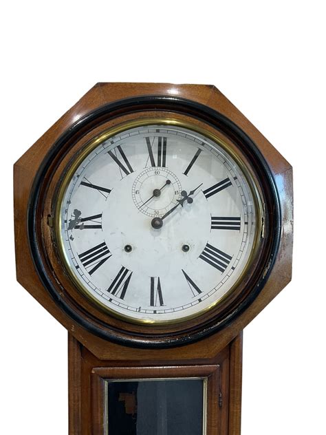 American Ansonia Twin Train Spring Driven Wall Clock With An Eight Day Movement Striking The