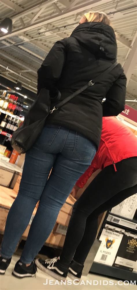 Candid Girl In Tight Jeans Jeans