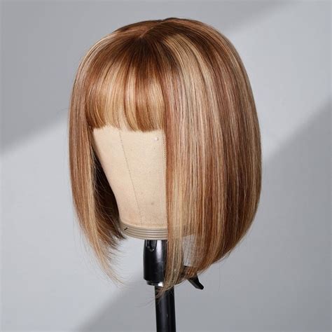 Beautyforever Honey Blonde Highlight Middle Part Lace Part Bob Wigs
