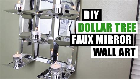 Diy glam decorative mirror wall decor created using dollar tree items. DIY DOLLAR TREE GLAM FAUX MIRROR WALL ART CANDLE HOLDER ...