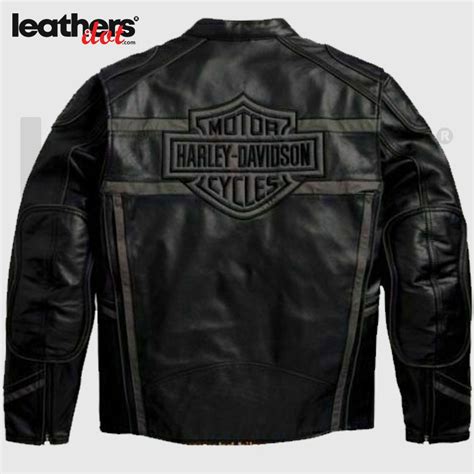 Harley Davidson Mens Luminator 360 Black Motorcycle Leather Jacket