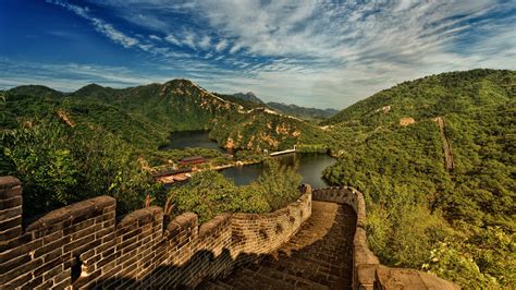 Download Wallpaper 3840x2160 Great Wall Of China Lake