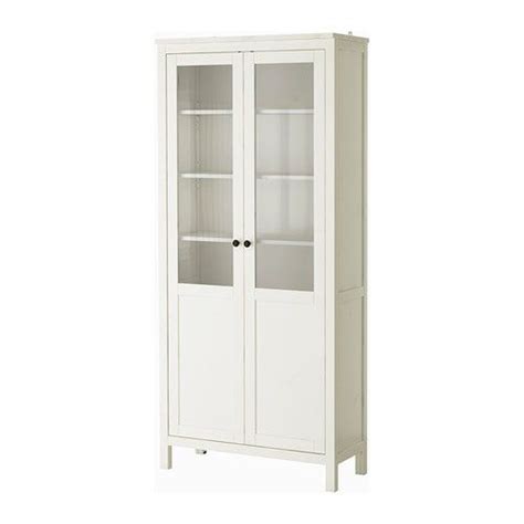 Ikea Hemnes Cabinet With Panelglass Door White Stain Solid Wood