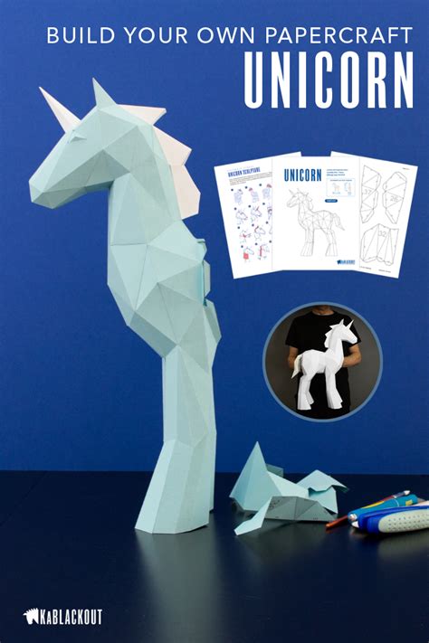 An Origami Unicorn Is Shown With The Instructions To Make It Out Of Paper