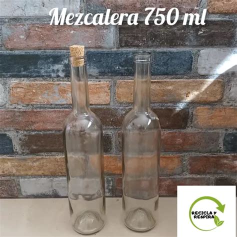 Botellas De Vidrio Mezcalera 750ml Lote De 30 Pzas Meses Sin Intereses