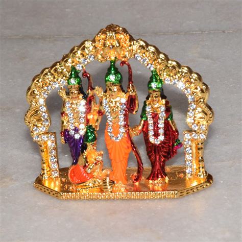 Buy Rudra Divine Brass 24 K Gold Plated With Stones Hindu God Shri Ram