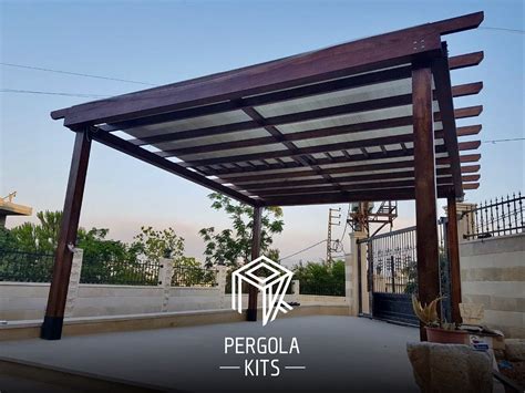 Wood Structure With Polycarbonate Roofing Pergola Kits Bdebba