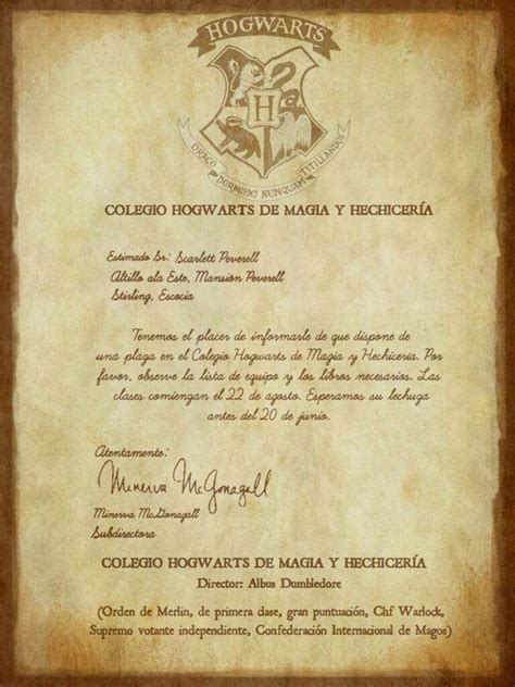 D Carta De Hogwarts Harry Potter Libro De Hechiz Vrogue Co