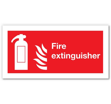 200mm X 400mm Fire Extinguisher Sign Self Adhesive Or
