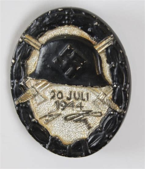 Sold Price German Ww2 Hitler Bomb Plot Wound Badge 20th July 1944